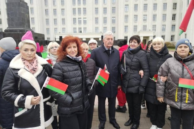 Профсоюзные активисты приняли участие в митинге ко Дню Октябрьской революции в Могилеве