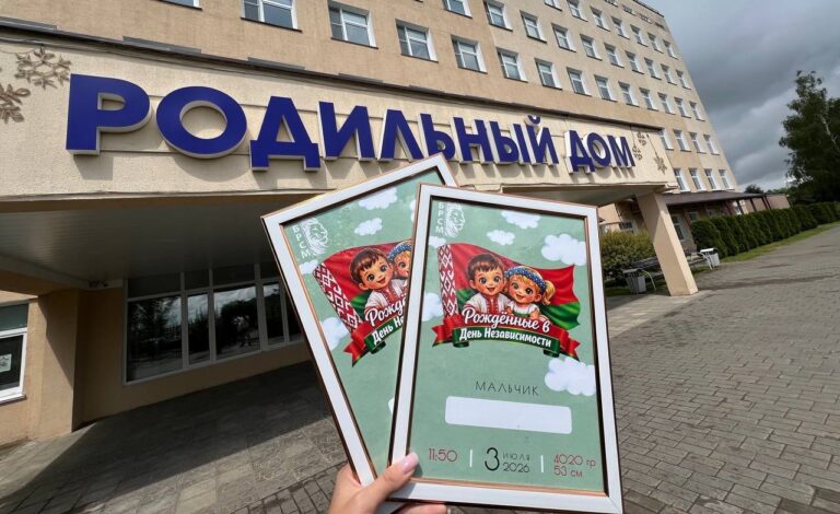 Представители БРСМ поздравили матерей, чьи дети родились в День Независимости Республики Беларусь